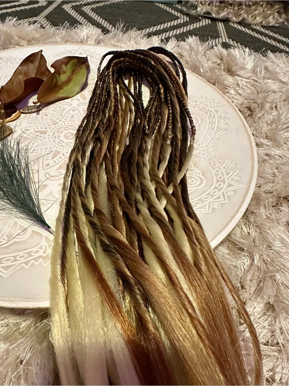Blonde to Dark Brown Ombre Braided Extensions